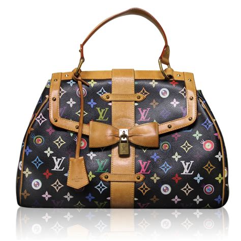 louis vuitton black colorful bag